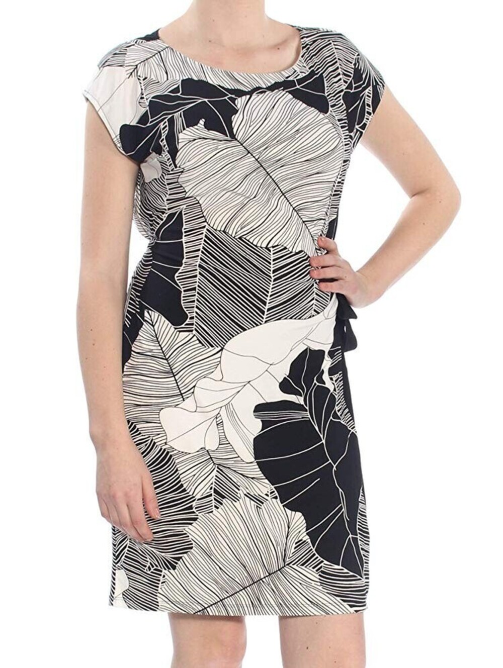 American Living Womens Two Tone Printed Jersey Dress Size 8